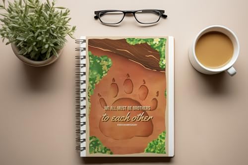 Art to Doors | We All Must Be Brothers | Spiral Notebooks | A5 Size Paper | 120 Pages | 70 GSM Paper | Attractive Cover Designs