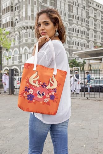 Art to Doors | Deer Delight | Tote Bags | Shopping Bag For Grocery | Aesthetic Carry Bag | Tote Bag for Shopping, Travel, office & beach bags for women