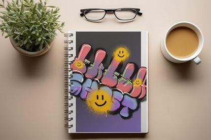 Art to Doors | Ghost Graffiti | Spiral Notebooks | A5 Size Paper | 120 Pages | 70 GSM Paper | Attractive Cover Designs