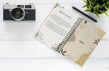 Art to Doors | Hello | Spiral Notebooks | A5 Size Paper | 120 Pages | 70 GSM Paper | Attractive Cover Designs