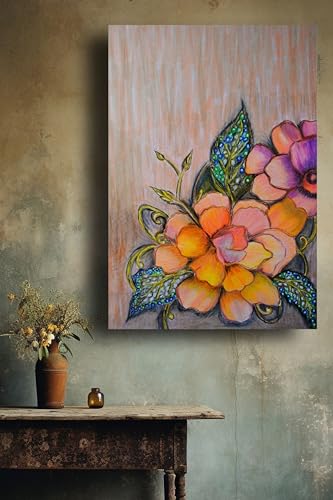 Art to Doors | Mystical Bloom | Artist Deepika Khemani | Vertical | Art Prints | Home Decor | Wall Art | Gift Items | Canvas Frame