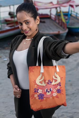 Art to Doors | Deer Delight | Tote Bags | Shopping Bag For Grocery | Aesthetic Carry Bag | Tote Bag for Shopping, Travel, office & beach bags for women