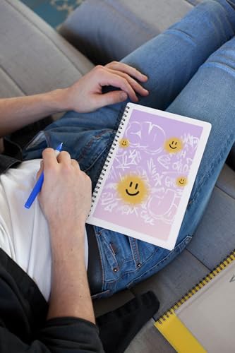 Art to Doors | Smiley Face Graffiti | Spiral Notebooks | A5 Size Paper | 120 Pages | 70 GSM Paper | Attractive Cover Designs