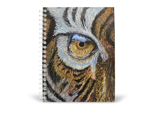 Art to Doors | Tiger Eye ? I See You ? | Artist Sowmya R | Spiral Notebooks | A5 Size Paper | 120 Pages | 70 GSM Paper | Attractive Cover Designs