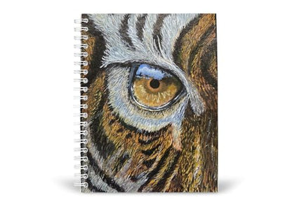 Art to Doors | Tiger Eye ? I See You ? | Artist Sowmya R | Spiral Notebooks | A5 Size Paper | 120 Pages | 70 GSM Paper | Attractive Cover Designs