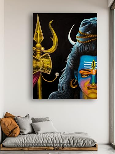 Art to Doors | Shiv Shanti For Healing | Artist Deepika Khemani | Vertical | Art Prints | Home Decor | Wall Art | Gift Items | Canvas Frame