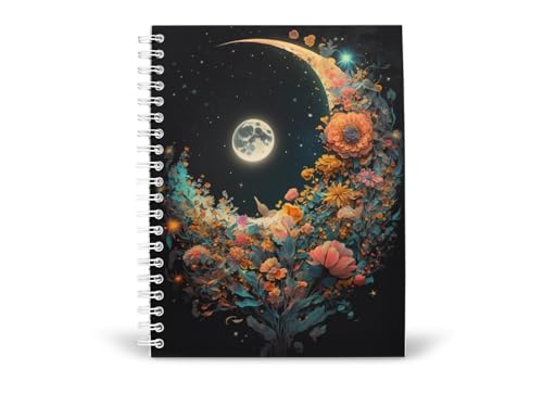 Art to Doors | Celestial Garden | Spiral Notebooks | A5 Size Paper | 120 Pages | 70 GSM Paper | Attractive Cover Designs