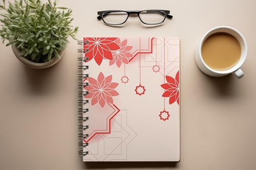 Art to Doors | Arabesque Floral | Spiral Notebooks | A5 Size Paper | 120 Pages | 70 GSM Paper | Attractive Cover Designs