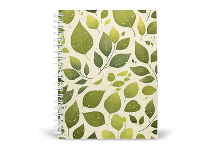 Art to Doors | Organic Leaf Arrangement | Spiral Notebooks | A5 Size Paper | 120 Pages | 70 GSM Paper | Attractive Cover Designs