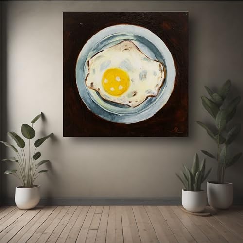 Art to Doors | Sunny Side Up | Square | Artist Uthiraa Mahalingam | Home Decor | Wall Art | Gifts for Women | Gifts for Men | Canvas Frame