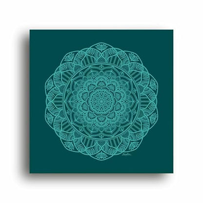 Art to Doors | Emerald | Square | Artist Anusha Iyer | Home Decor | Wall Art | Gifts for Women | Gifts for Men | Canvas Frame