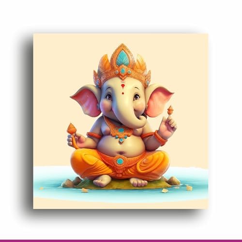 Art to Doors Divine Presence: Ganpati Blessings - Canvas Prints