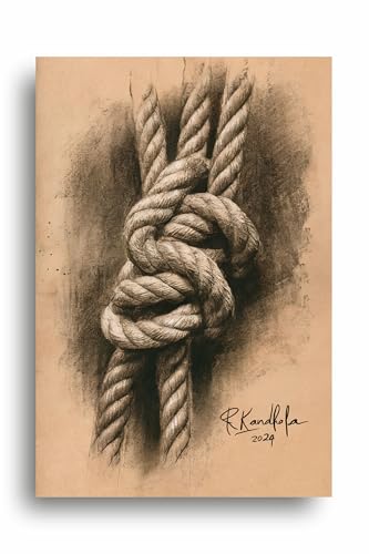 Art to Doors | Untie The Knot In Your Heart | Artist Riika Kandhola | Vertical | Art Prints | Home Decor | Wall Art | Gift Items | Canvas Frame