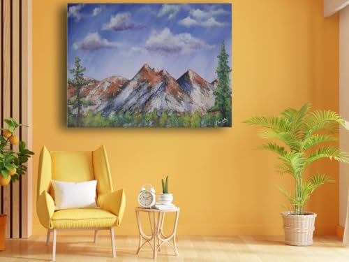 Art to Doors | Mountain Panaroma | Artist Nandita Venkatraman | Horizontal | Art Print | Home Decor | Wall Decor | Gift Items | Wall Art