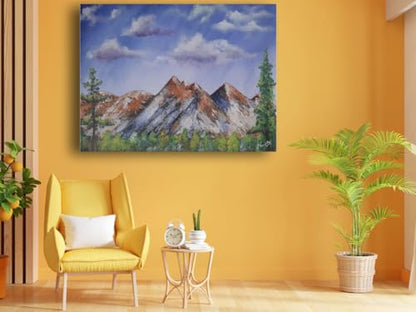 Art to Doors | Mountain Panaroma | Artist Nandita Venkatraman | Horizontal | Art Print | Home Decor | Wall Decor | Gift Items | Wall Art