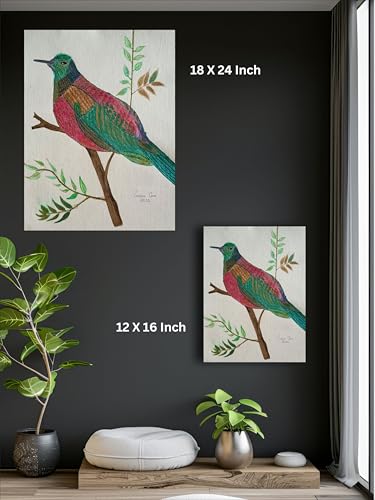 Art to Doors | Bird Artistic Interpretation | Artist Lovina Cano | Vertical | Art Prints | Home Decor | Wall Art | Gift Items | Canvas Frame