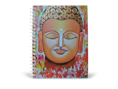 Art to Doors | The Buddha | Artist Sudesh Kundley | Spiral Notebooks | A5 Size Paper | 120 Pages | 70 GSM Paper | Attractive Cover Designs