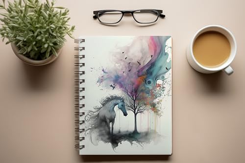 Art to Doors | Power of the Horse | Spiral Notebooks | A5 Size Paper | 120 Pages | 70 GSM Paper | Attractive Cover Designs