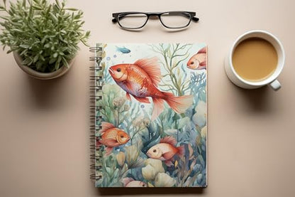 Art to Doors | Underwater Dreams | Spiral Notebooks | A5 Size Paper | 120 Pages | 70 GSM Paper | Attractive Cover Designs