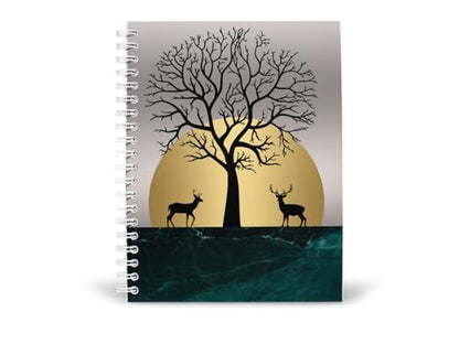 Art to Doors | Whispered Pines | Spiral Notebooks | A5 Size Paper | 120 Pages | 70 GSM Paper | Attractive Cover Designs