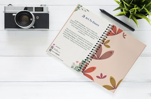 Art to Doors | Warm Earth Tones | Spiral Notebooks | A5 Size Paper | 120 Pages | 70 GSM Paper | Attractive Cover Designs