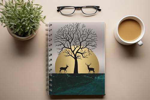 Art to Doors | Whispered Pines | Spiral Notebooks | A5 Size Paper | 120 Pages | 70 GSM Paper | Attractive Cover Designs