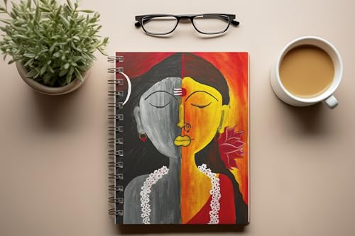 Art to Doors | Shivshakti | Artist Dr Namrata Sharma | Spiral Notebooks | A5 Size Paper | 120 Pages | 70 GSM Paper | Attractive Cover Designs