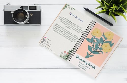 Art to Doors | Blooming Freely | Spiral Notebooks | A5 Size Paper | 120 Pages | 70 GSM Paper | Attractive Cover Designs