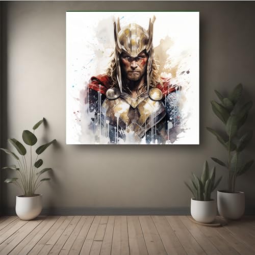 Art to Doors | Thor's Mighty Thunder | Square | Art Print | Home Decor | Wall Decor | Gifts for Women | Gifts for Men | Canvas Frame