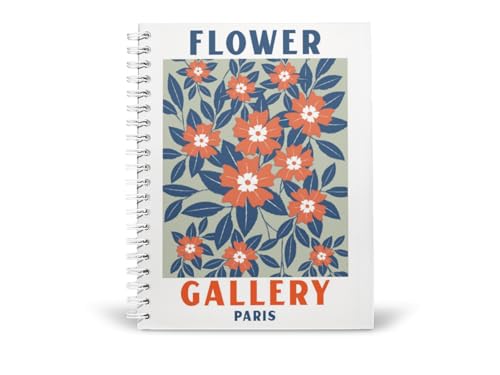 Art to Doors | Flower Gallary Paris | Spiral Notebooks | A5 Size Paper | 120 Pages | 70 GSM Paper | Attractive Cover Designs