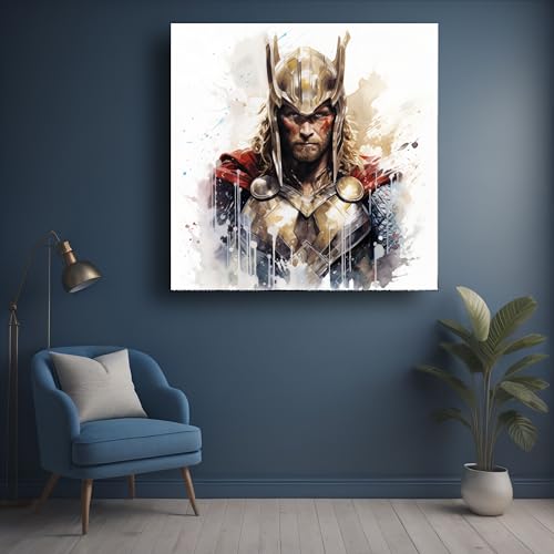 Art to Doors | Thor's Mighty Thunder | Square | Art Print | Home Decor | Wall Decor | Gifts for Women | Gifts for Men | Canvas Frame