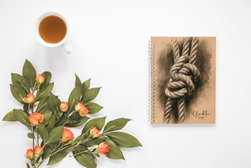 Art To Doors | Untie The Knot In Your Heart | Artist Riika Kandhola | Spiral Notebooks | A5 Size Paper | 120 Pages | 70 GSM Paper | Attractive Cover Designs | Soft Cover | Notebooks for College Students