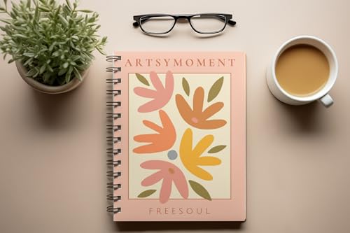 Art to Doors | Artsy Moment Free Soul | Spiral Notebooks | A5 Size Paper | 120 Pages | 70 GSM Paper | Attractive Cover Designs