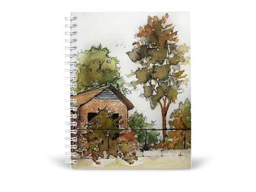 Art to Doors | Brick and Bloom | Spiral Notebooks | A5 Size Paper | 120 Pages | 70 GSM Paper | Attractive Cover Designs