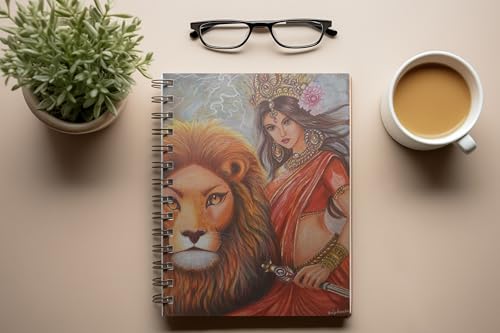 Art to Doors | The Power Of Good Over Evil | Artist Deepika Khemani | Spiral Notebooks | A5 Size Paper | 120 Pages | 70 GSM Paper | Attractive Cover Designs