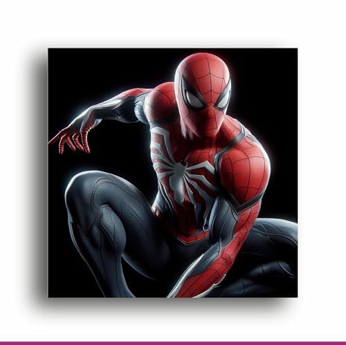 Marvelous Web-Slinger: Spiderman Illustration Canvas Print - Swing into Action on Your Walls! | Personalized Gift For Anniversary, Birthday, Wedding, Home Decor