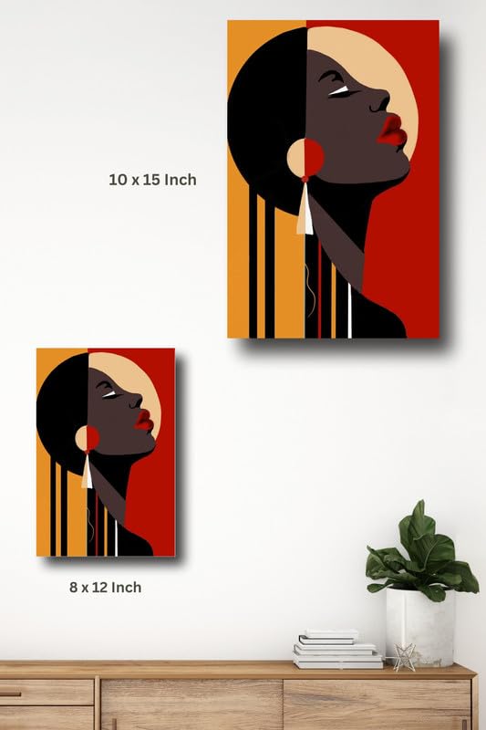 Art to Doors | Africans Women Wall Art | Artist Mohini Malviya | Vertical | Art Prints | Home Decor | Wall Art | Gift Items | Canvas Frame