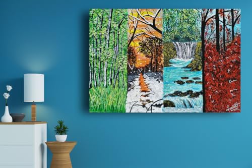 Art to Doors | Blooming Wilderness | Artist Farhat Inayat | Horizontal | Art Print | Home Decor | Wall Decor | Gift Items | Wall Art | Canvas Frame