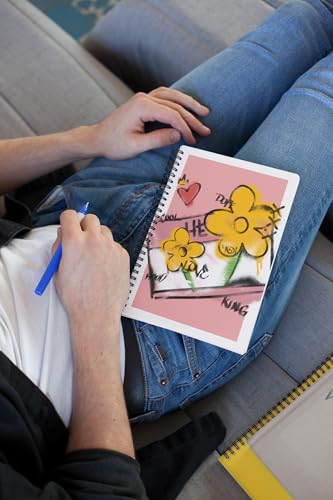 Art to Doors | Flower Graffiti | Spiral Notebooks | A5 Size Paper | 120 Pages | 70 GSM Paper | Attractive Cover Designs