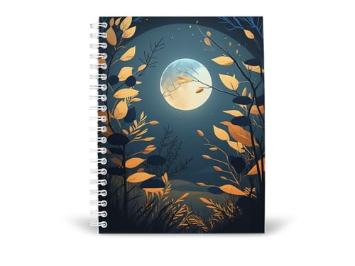 Art to Doors | Night's Embrace | Spiral Notebooks | A5 Size Paper | 120 Pages | 70 GSM Paper | Attractive Cover Designs