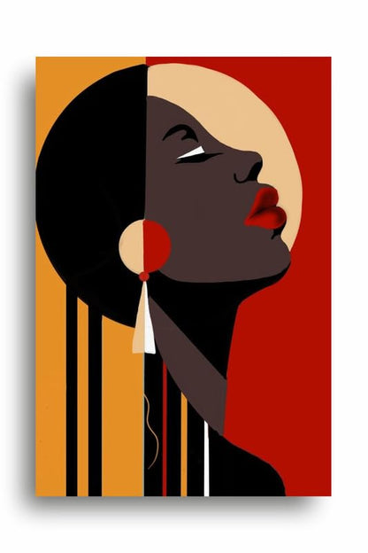 Art to Doors | Africans Women Wall Art | Artist Mohini Malviya | Vertical | Art Prints | Home Decor | Wall Art | Gift Items | Canvas Frame