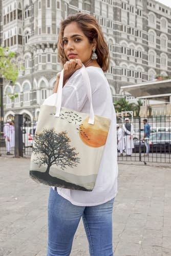 Art to Doors | Treetop Harmony | Tote Bags | Shopping Bag For Grocery | Aesthetic Carry Bag | Tote Bag for Shopping, Travel, office & beach bags for women