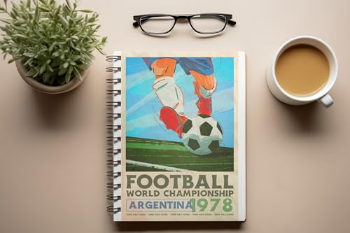 Art to Doors | Football World Championship | Spiral Notebooks | A5 Size Paper | 120 Pages | 70 GSM Paper | Attractive Cover Designs