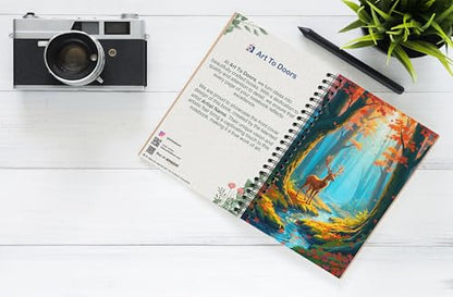 Art to Doors | Forest's Dream | Spiral Notebooks | A5 Size Paper | 120 Pages | 70 GSM Paper | Attractive Cover Designs