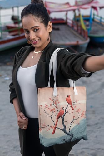 Art to Doors | Winged Wonders | Tote Bags | Shopping Bag For Grocery | Aesthetic Carry Bag | Tote Bag for Shopping, Travel, office & beach bags for women|