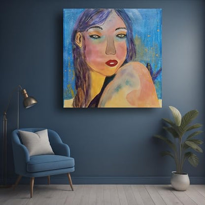 Art to Doors | Pretty Woman | Square | Artist Lovina Cano | Home Decor | Wall Art | Gifts for Women | Gifts for Men | Canvas Frame