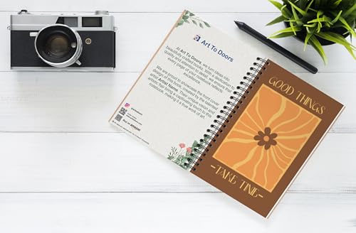 Art to Doors | Good Things Take Time | Spiral Notebooks | A5 Size Paper | 120 Pages | 70 GSM Paper | Attractive Cover Designs