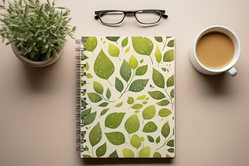 Art to Doors | Organic Leaf Arrangement | Spiral Notebooks | A5 Size Paper | 120 Pages | 70 GSM Paper | Attractive Cover Designs