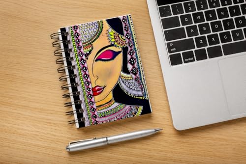 Art to Doors | Handmade Graceful Beauty | Artist Monica Verma| Spiral Notebooks | A5 Size Paper | 120 Pages | 70 GSM Paper | Attractive Spiral Notebook