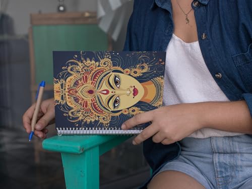 Art to Doors | Goddess Journal | Spiral Notebooks | A5 Size Paper | 120 Pages | 70 GSM Paper | Attractive Cover Designs